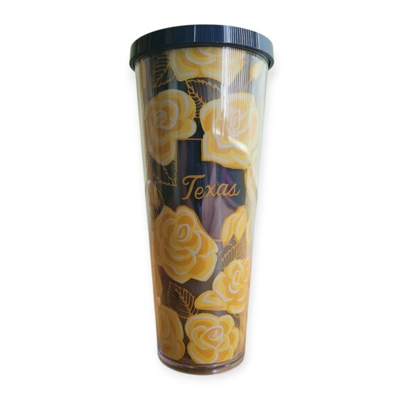 Starbucks Limited Edition Local Series Blue Texas Yellow Rose Tumbler NWT - Picture 7 of 7